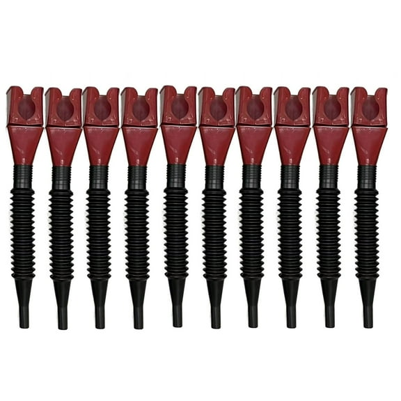 10-Pack Retractable Fuel Funnel Set - Flexible Snap-On Oil Funnel for Cars/Motorcycles, Plastic Multi-Fluid Funnel for Gasoline, Coolant & Motor Oil