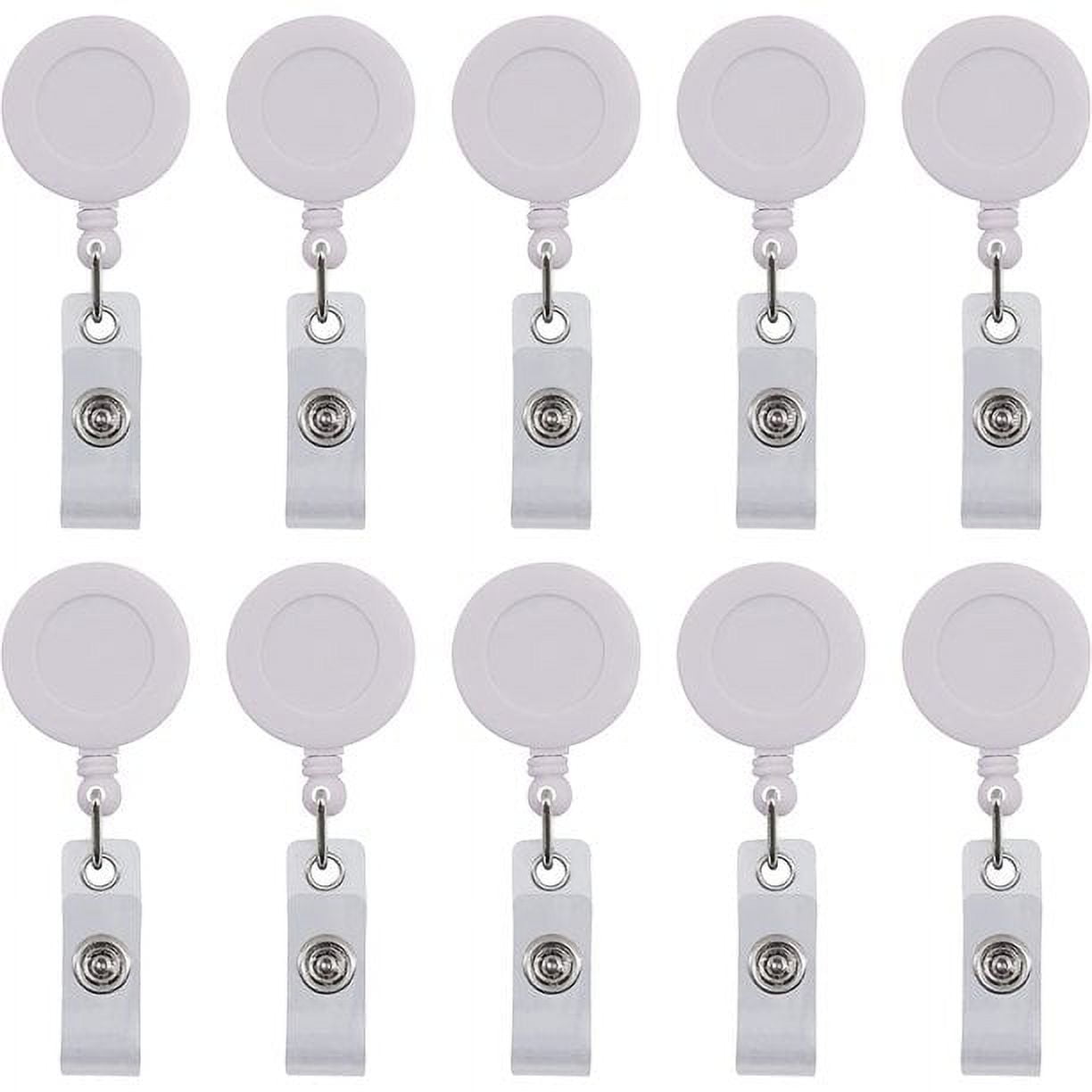 5pcs Retractable Id Badge Holders Id Badge Reels With Clip On