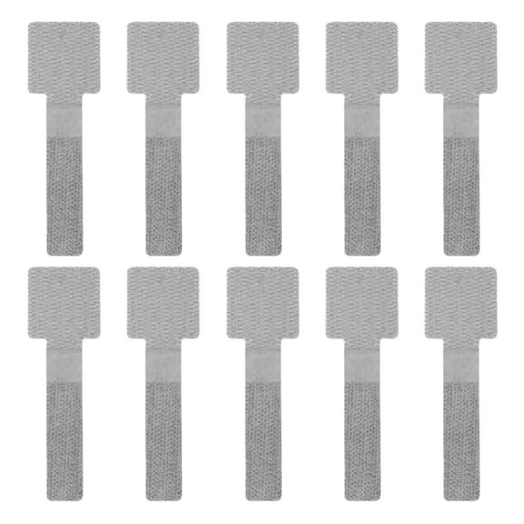 10 Pack Reusable Hook and Loop Cable Ties with Self-Adhesive Backing Adjustable Cord Organizer Straps for Under Desk Wire Management Computer Cables Headphones Christmas Lights Home Office Use