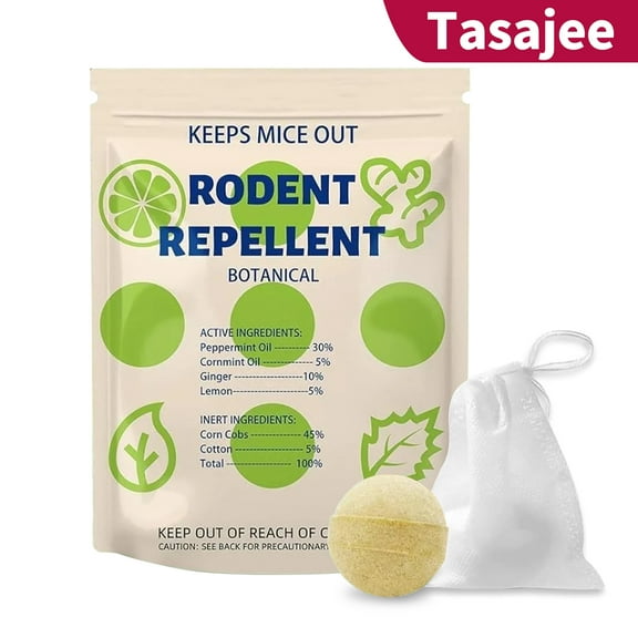 10 Pack Rodent Repellent - Mice Repellent Indoor/Outdoor - Moth Balls for Rodents, Mouse Repellent Peppermint, Keep Mice Away, Peppermint to Repel Mice and Rats, Rat Repellent for House