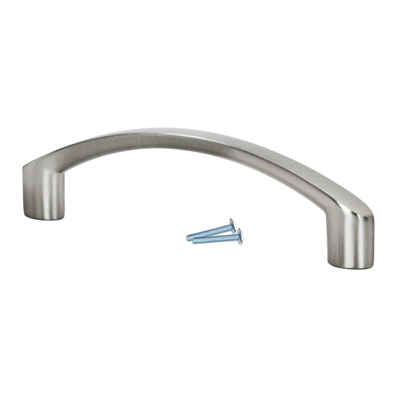 10 Pack Rok Arch Style 3-3/4" Hole Centers, Length 4-9/32", Brushed Nickel Finish Cabinet Pull