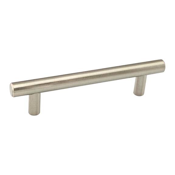 10 Pack Rok Hardware Bar Pull Handle, 3-3/4" Hole Centers, 5-3/8" Length, Brushed Nickel