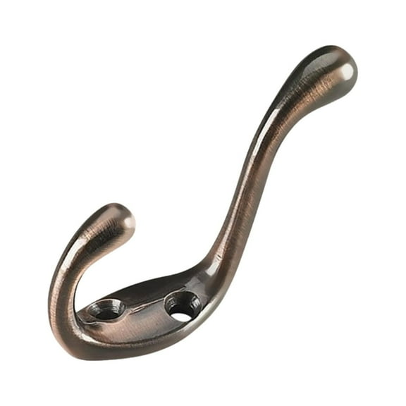 10 Pack Rok Hardware Heavy Duty Coat Hook, 3-1/2", Brushed Antique Copper