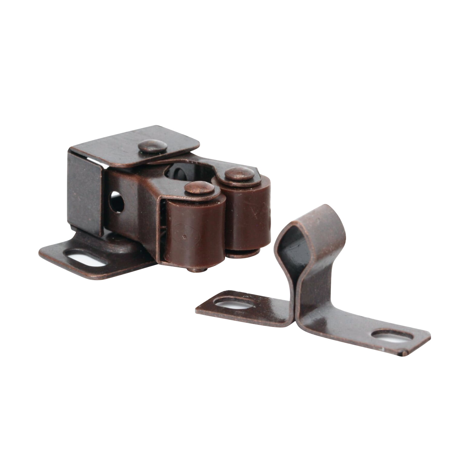 Brown Oil-Rubbed Bronze Steel Roller Catch Latch Set