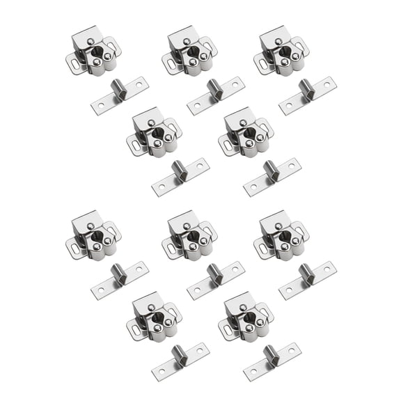 10-Pack Roller Catch Cabinet Latches Double Roll Door Fasteners for Kitchen Cabinet Cupboard