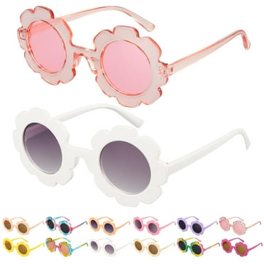 10 Pack Round Flower Sunglasses Set, Outdoor Kids Sunglasses Kit