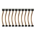 10 Pack SATA Cables 15 Pin 90 Degree Male to Female Power Extension