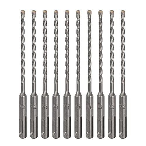 10-Pack SDS Plus 3/16" x 6" Rotary Hammer Drill Bits, Carbide Tipped for Brick, Stone and Concrete$$