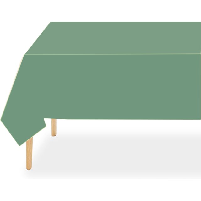 10 Pack Sage Green Plastic Tablecloth Disposable Table Covers for