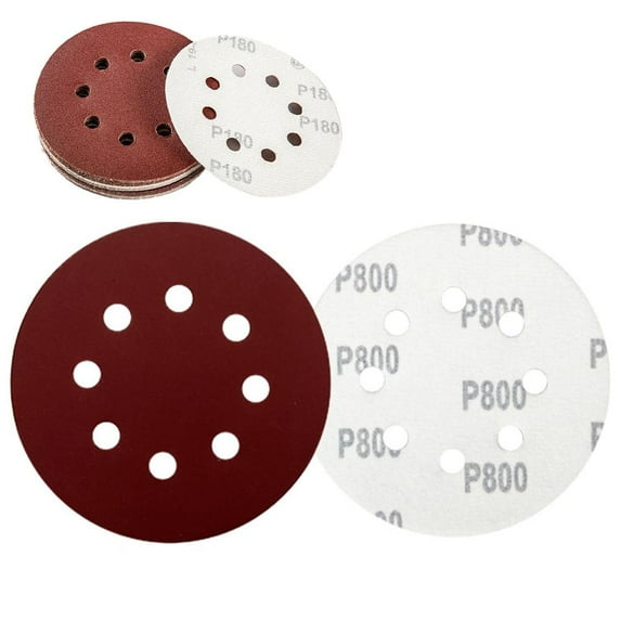 10 Pack Sanding Discs Set,8-Hole Hook and Loop Sanding Discs Sandpaper,Orbital Sander Pads 10 Grades Include 80, 180, 240, 320, 400, 800, 1000, 1500, 2000, 3000, Grits for Random Orbital Sander