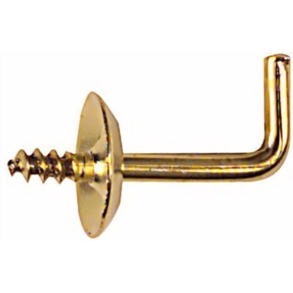 10 Pack Screw-In Shoulder Hook, Solid Brass, 1/2-In., 5-Pk. N119-925