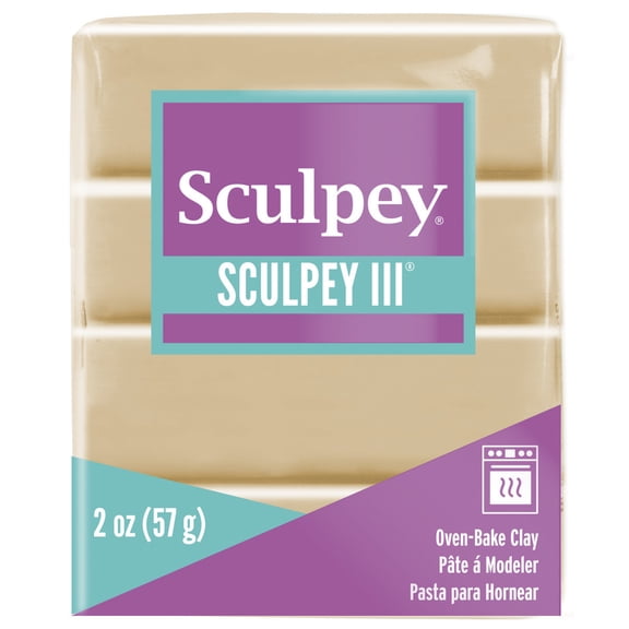 Sculpey 2oz Tan III Oven-Bake Clay - Non-toxic Clay for Sculpting, Jewelry, Modeling, School Projects, Arts & Crafts - Bulk 10 Pack