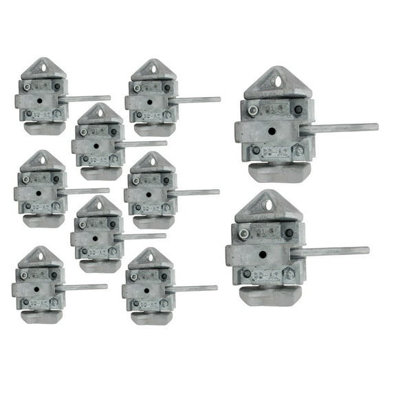 (10 Pack Sea Rail Shipping Container Manual Twist Lock Left-Right Handlocking Casting Steel - No Lever Required