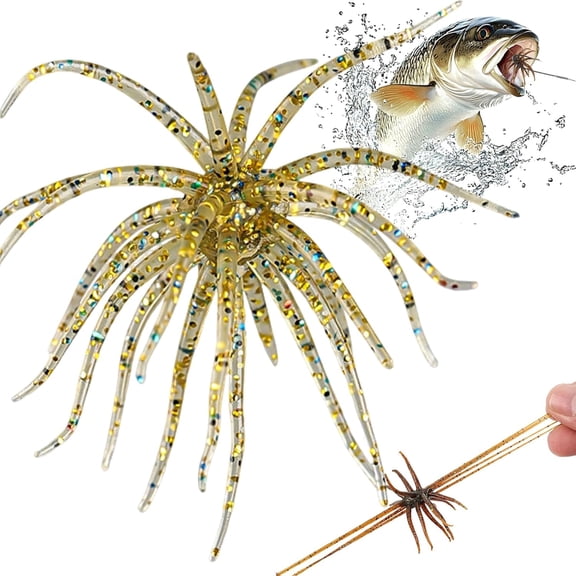 10 Pack Sea Urchin Dice Fishing Lure – Soft Plastic Creature Bait for Bass Trout Crappie, - Sea Urchin Dice Fishing Lure in 2.7in 3.5in 4.3in