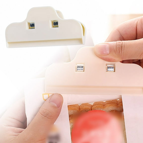 10 Pack Sealing Clamps for Diamond Painting & Food Storage - 3.8" Multi-Purpose Plastic Clips for Crafts, Snack Bags, Chips (White, DIY Accessories)