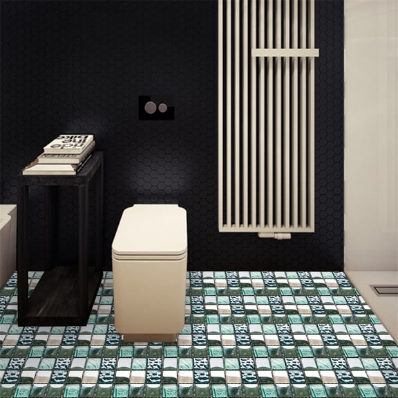 10 Pack Self Adhesive PVC Tile Stickers, Waterproof Removable Wall Decals Modern DIY Decor, Suitable for Bathroom Kitchen Cabinet TV Glass Wood Surfaces
