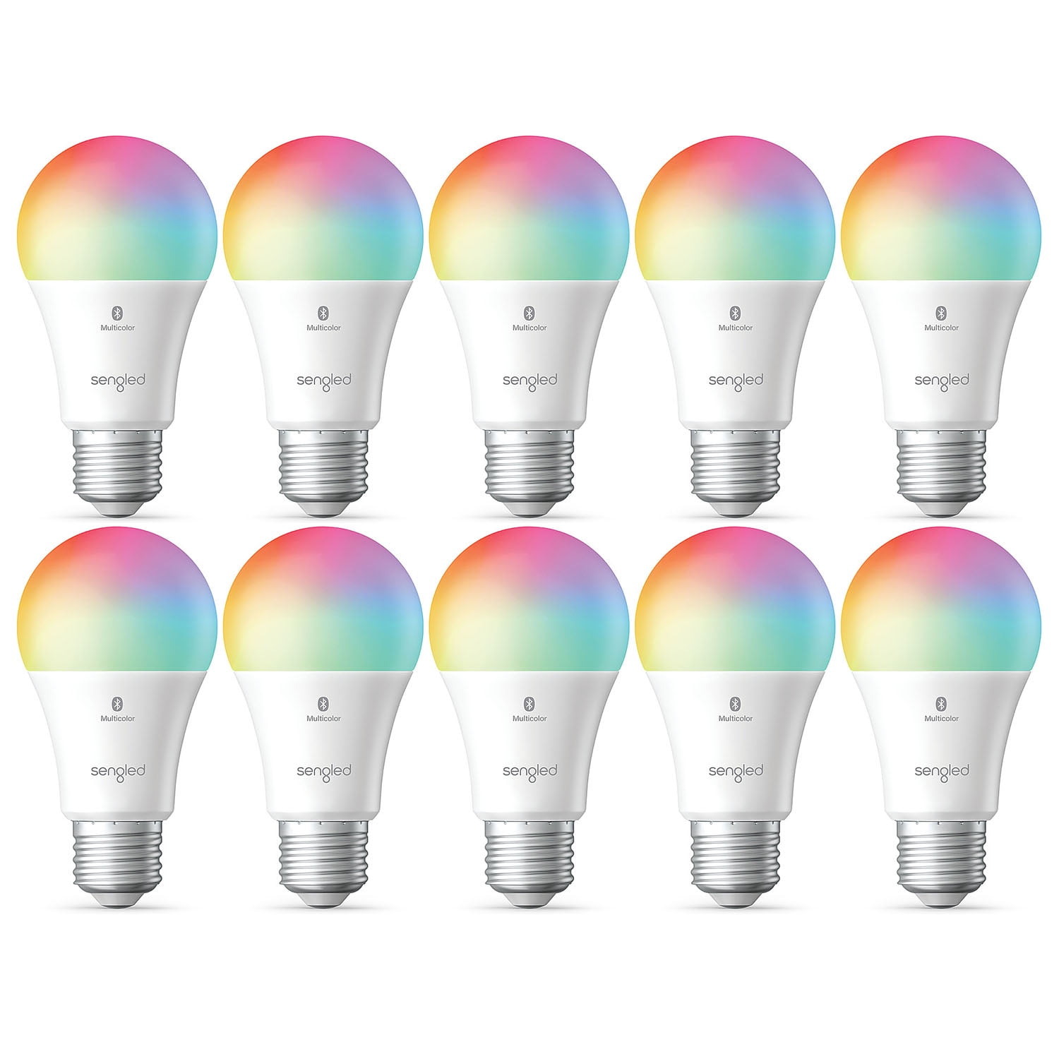 10 Pack Sengled Smart Color Changing Bluetooth Mesh Dimmable LED Bulb A19  E26 (Works with Alexa) 