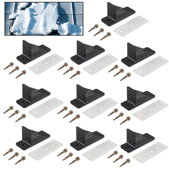 10 Pack/Set Metal Roof Snow Guard With Perfects Seal Gasket & Mounting Screws For Gutter Protective Metal Roof Stability