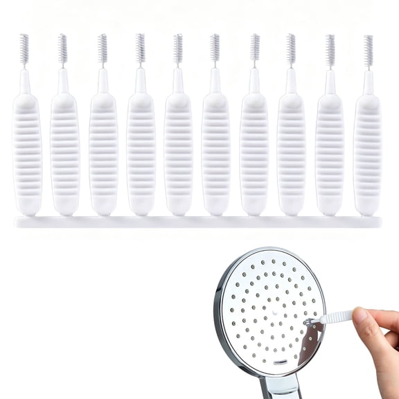 10-Piece Cleaning Brush Set, Non-Scratch Soft Bristle Scrub Brushes for Bathroom, Kitchen & Shower, Includes Straw & Detail Brushes for Tight Spaces