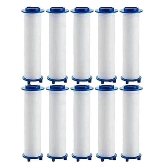 10-Pack Shower Head Filter Cartridges - 3.7 Inch PP Cotton Replacement Filters for High Pressure Handheld Showerheads, Universal Fit Water Purifier Inserts