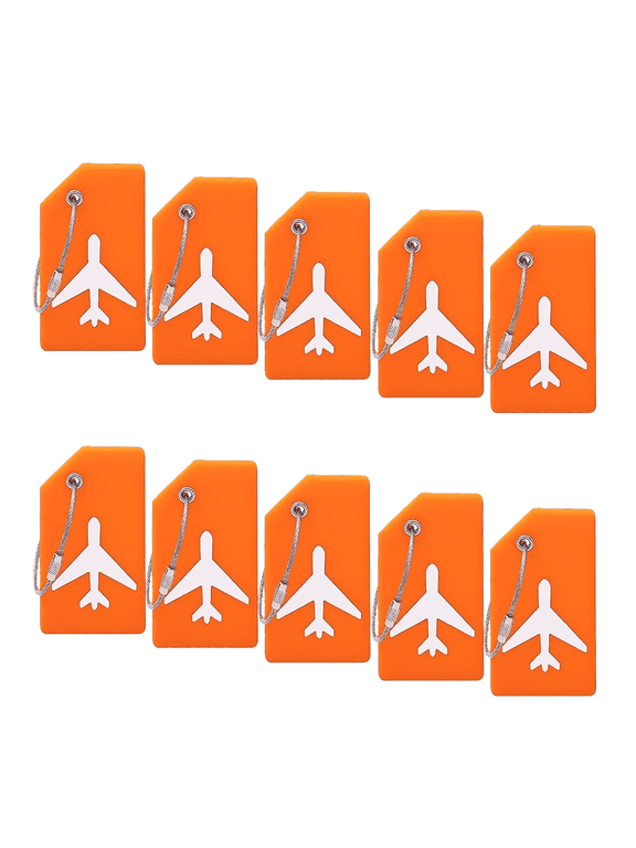 10 Pack Silicone Luggage Tag with Name ID Card Perfect to Quickly Spot Luggage Suitcase