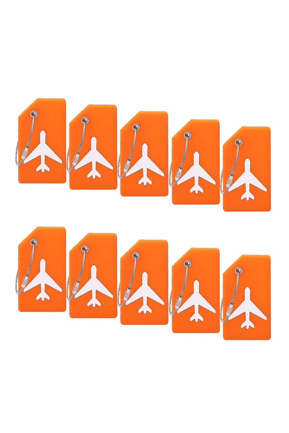 10 Pack Silicone Luggage Tag with Name ID Card Perfect to Quickly Spot Luggage Suitcase