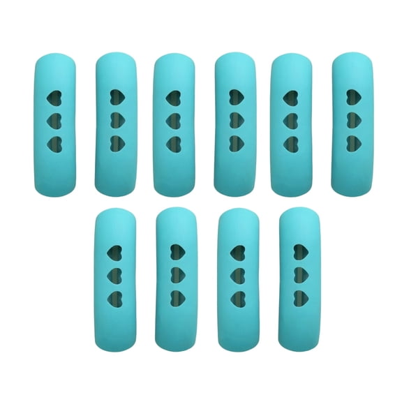 10 Pack Silicone Pot Handle Covers for Metal Handles, Heat Resistant Anti Burn Grip for Pots and Pans, Non Slip Cookware Handle Protectors