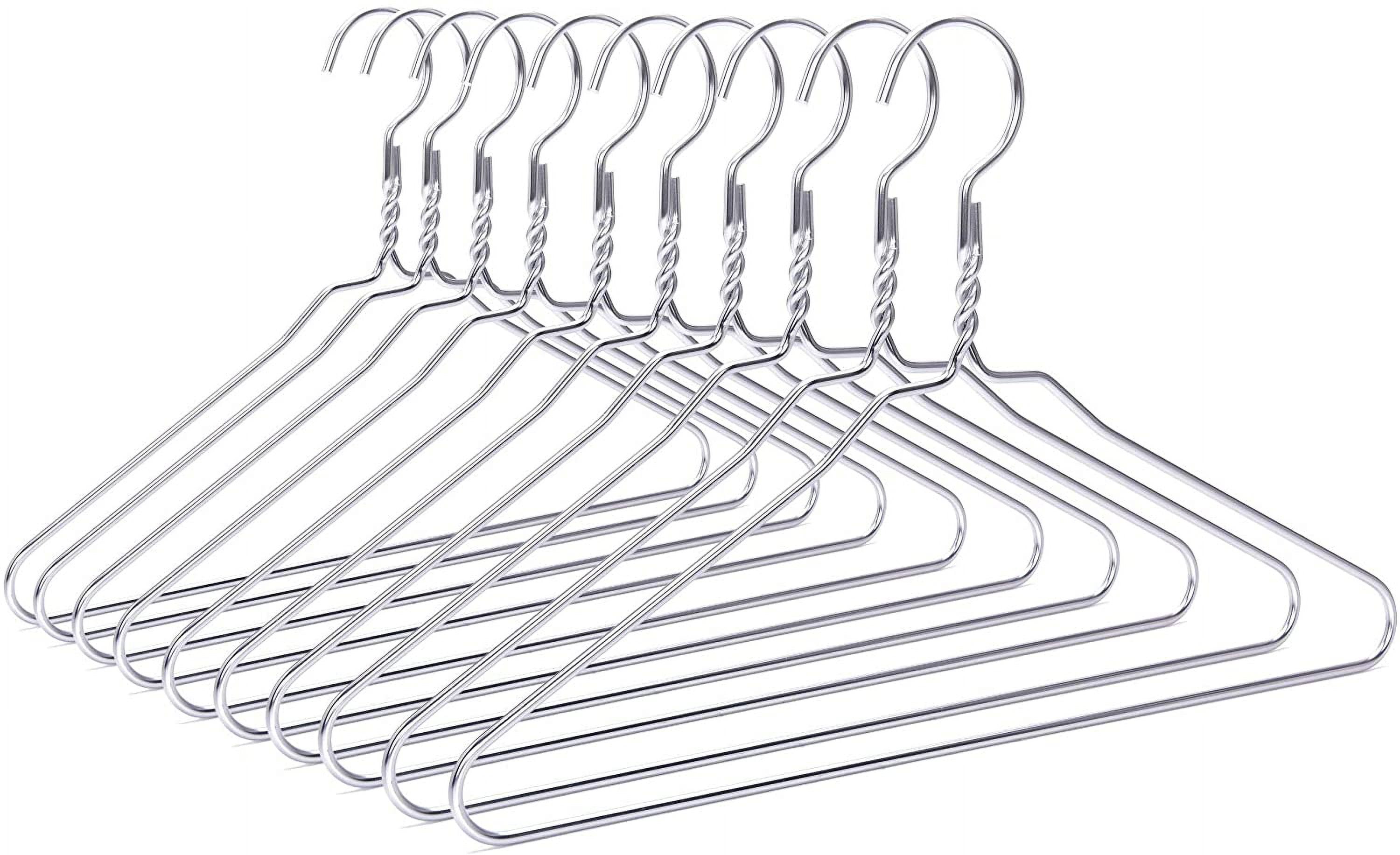 Wire Hangers, 10 Pack, Metal Hangers, Wire Hangers for Clothes, Wire Coat  Hangers, Metal Clothes Hanger, Silver Hangers, Shirt Hangers, Slim Hangers,  Thin Hangers, Standard Hangers 