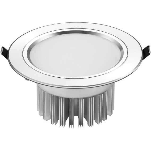 10 Pack Silver White LED Ceiling Lamps Recessed Downlights Bedroom