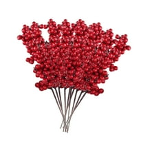 10 Pack Simulated Berry Branch Holly Pick For Wreath Tree Hanging Decoration, Environmental Friendly No Peculiar Smell Sturdy Steel Wire Stems, Perfect For Home School Bedroom