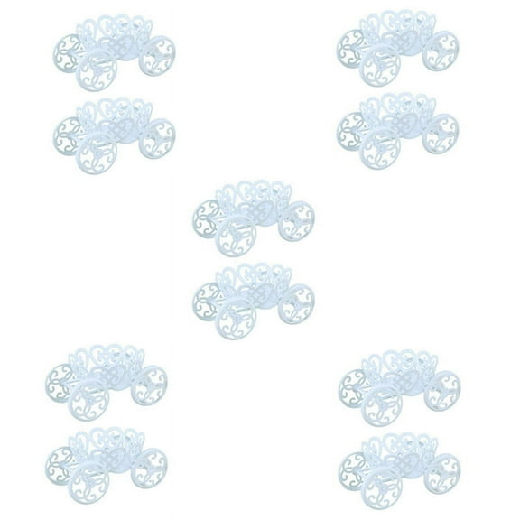 10-Pack Single Princess Carriage Cupcake Stand Holder Display