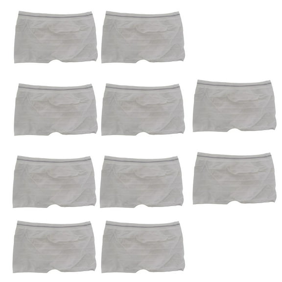 10 Pack Single Time Women's Panties Breathable Mesh Underwear Short Briefs for Travel and Postpartum Hospital Recovery