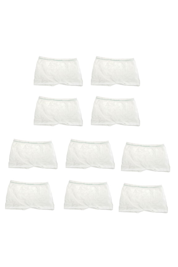 10 Pack Single Time Women's Panties Breathable Mesh Underwear Short Briefs for Travel and Postpartum Hospital Recovery