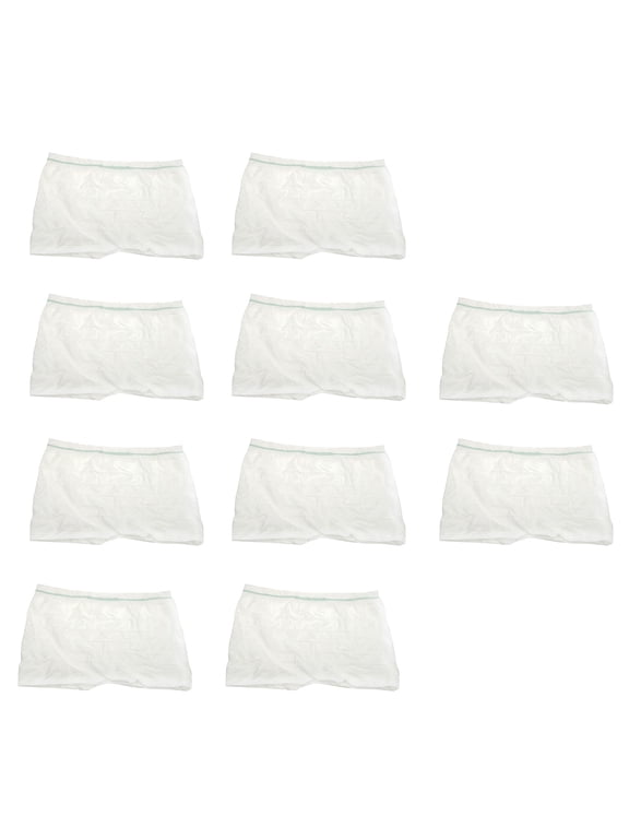 10 Pack Single Time Women's Panties Breathable Mesh Underwear Short Briefs for Travel and Postpartum Hospital Recovery