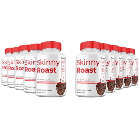 (10 Pack) Skinny Roast Pills, High Potency Supplement, SkinnyRoast Capsules for Men and Women 10 Month Supply