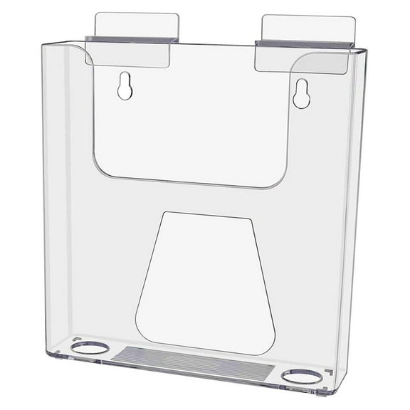 10 Pack Slatwall Brochure Holder 6.5" W Pamphlet Display Menu Display Literature Printed Material Booklet Advertisements Bifold Rack for Spaces and Lobbies Clear Acrylic