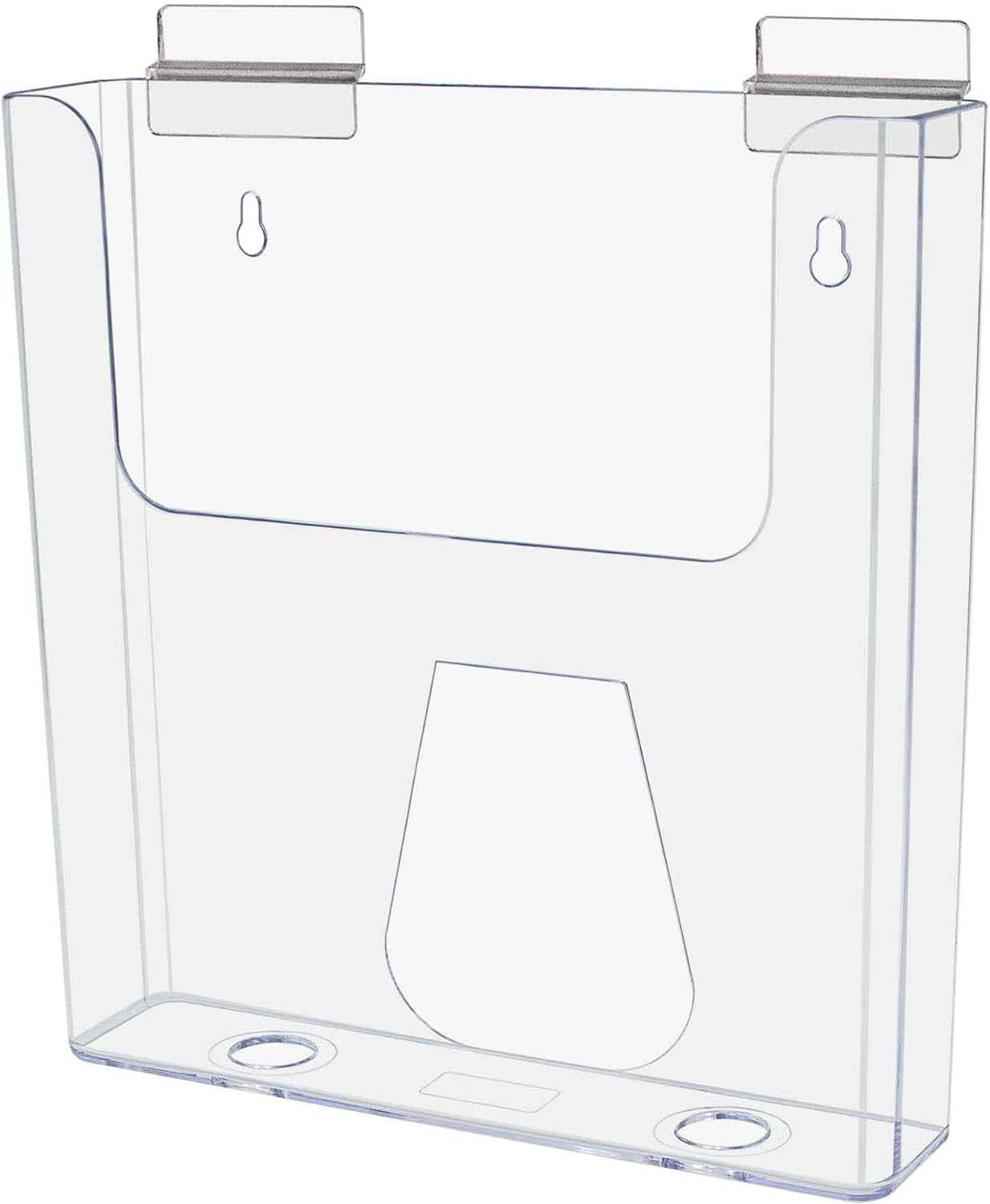 10 Pack Slatwall Brochure Holder 8.5" Wide Clear Catalog Advertisement Display Wall Board Slat