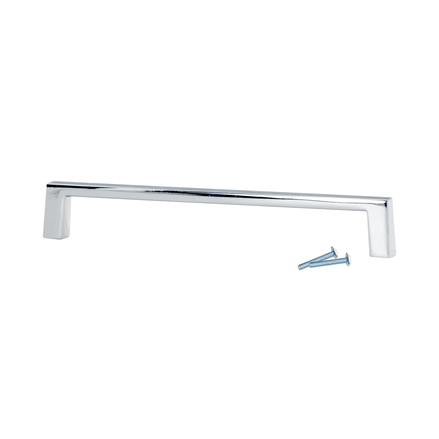 10 Pack Sleek Square Style 4 (102mm) Inch Center To Center, Overall Length  4-3/8 Chrome, Cabinet Hardware Pull / Handle