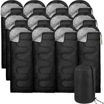 10 Pack Sleeping Bags for Adults Cold Weather Bulk for Homeless People, 4 Seasons Warm or Cold Lightweight Indoor Outdoor Backpacking, Camping