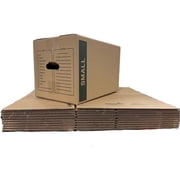 10 - Pack Small Cardboard Moving Boxes 16x10x10 32 ECT With Handles