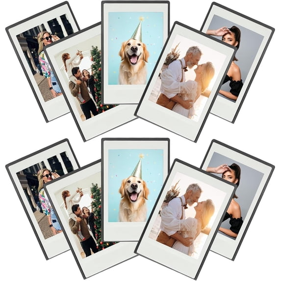 10 Pack Small Magnetic Photo Frame Yahome Personalised Mini Magnetic Picture Frames Photo Frame for Refrigerator Fridge Small Magnetic Picture Holder for 2.2*3.3in Pictures (Balck)
