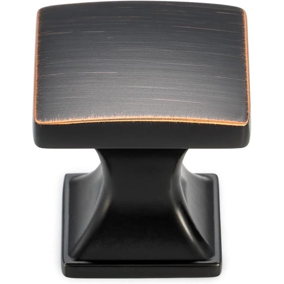 10 Pack Small Oil Rubbed Bronze Cabinet Knobs Rubbed Bronze Drawer Knobs K09 Square Single Hole Cabinet Pulls for Cabinets Drawers Dresser Cupboard Bedroom Closet Bathroom