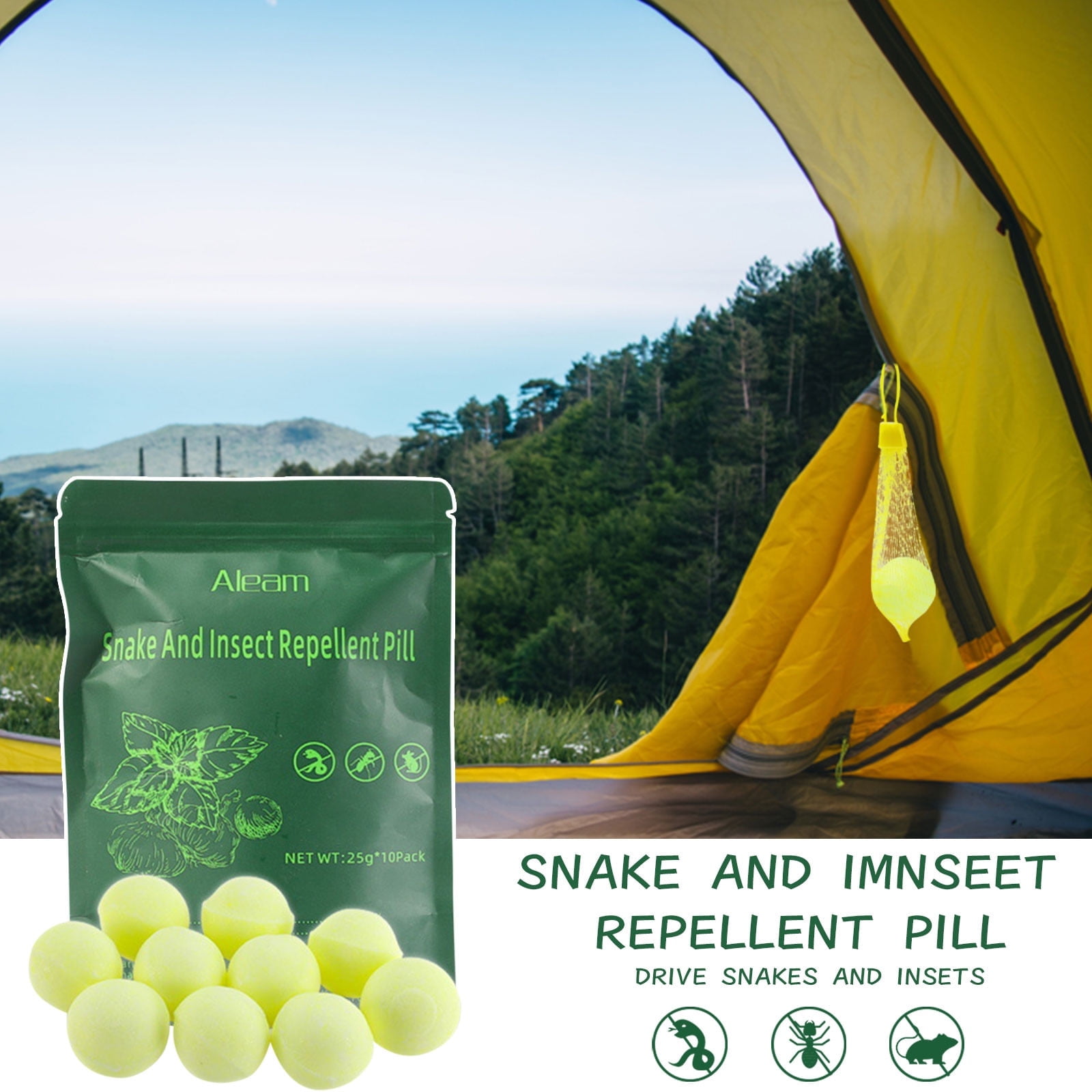10 Pack Snake Repellentes for Yard Powerful, Snake Away Repellentes for