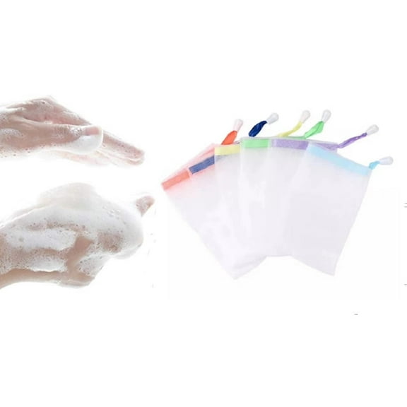 10-Pack Soap Saver Bags Durable Mesh Net Soap Sack Pouch with Drawstring, Eco-Friendly Bath & Shower Accessory for Gentle Exfoliation and Rich Suds (Random Colors) TIKA