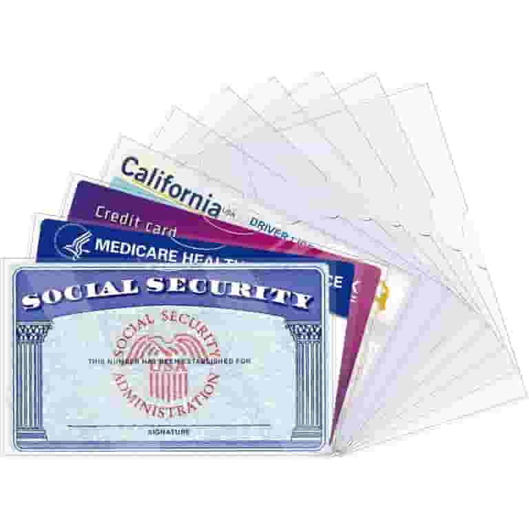 plastic sleeve for social security card Glsgsb 6 Pack HolderSocial Security Card Protector SleeveNew Medicare Card Protector Sleeve/Credit Card Holder, SSN Card Protector/Credit Card Cover : Clothing, Shoes & Jewelry Made of PVC material LYINGF Social Security Card Protector