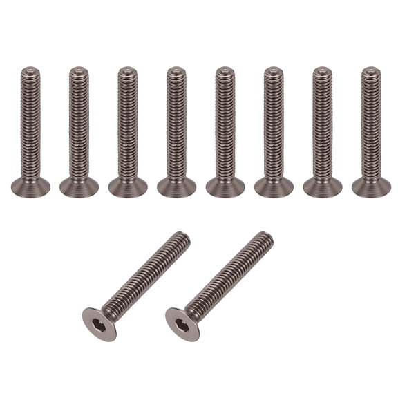10 Pack Socket Head Screws, M3x20mm Aluminum Alloy Countersunk Head Hex Socket Screws Hardware Hexagon Flat Head Bolts for Model Accessories, Titanium Gray