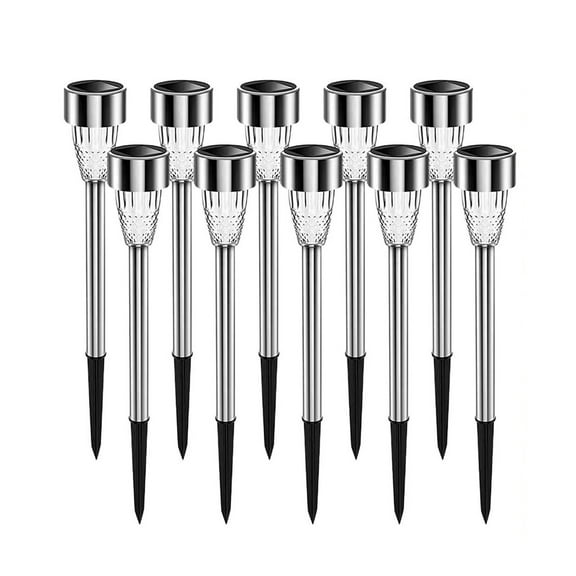 10 Pack Solar Lights Outdoor Waterproof LED Garden Lights IP65 Rated Auto on off 3 Light Modes High Conversion Panel for Yard Patio Pathway Holiday Decor