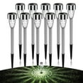 thumbnail image 1 of 10 Pack Solar Lights Outdoor, Waterproof LED Stainless Steel Pathway Lights for Garden, Patio, Yard, Driveway, and Landscape Decor, White Light, 1 of 7