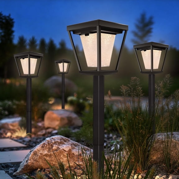 10 Pack Solar Pathway Lights,Adjustable Warm & Cool White Solar Lights Outdoor,IP65 Walkway Lights for Outside Driveway Yard Lawn Patio Pool Garden Decor