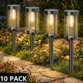 thumbnail image 1 of 10 Pack Solar Pathway Lights Outdoor, Waterproof LED Solar Garden Lights with Warm White Glow, Dusk to Dawn Automatic Landscape Lighting for Yard, Lawn, Walkway, 1 of 7